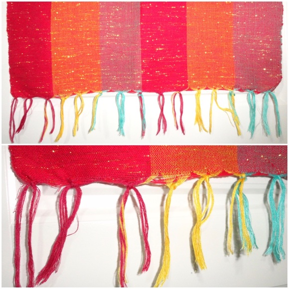 Multi-Coloured with Gold Interlace Table Runner - Picture 4 of 5